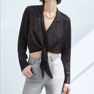 Aritzia Wilfred Tie Front Blouse